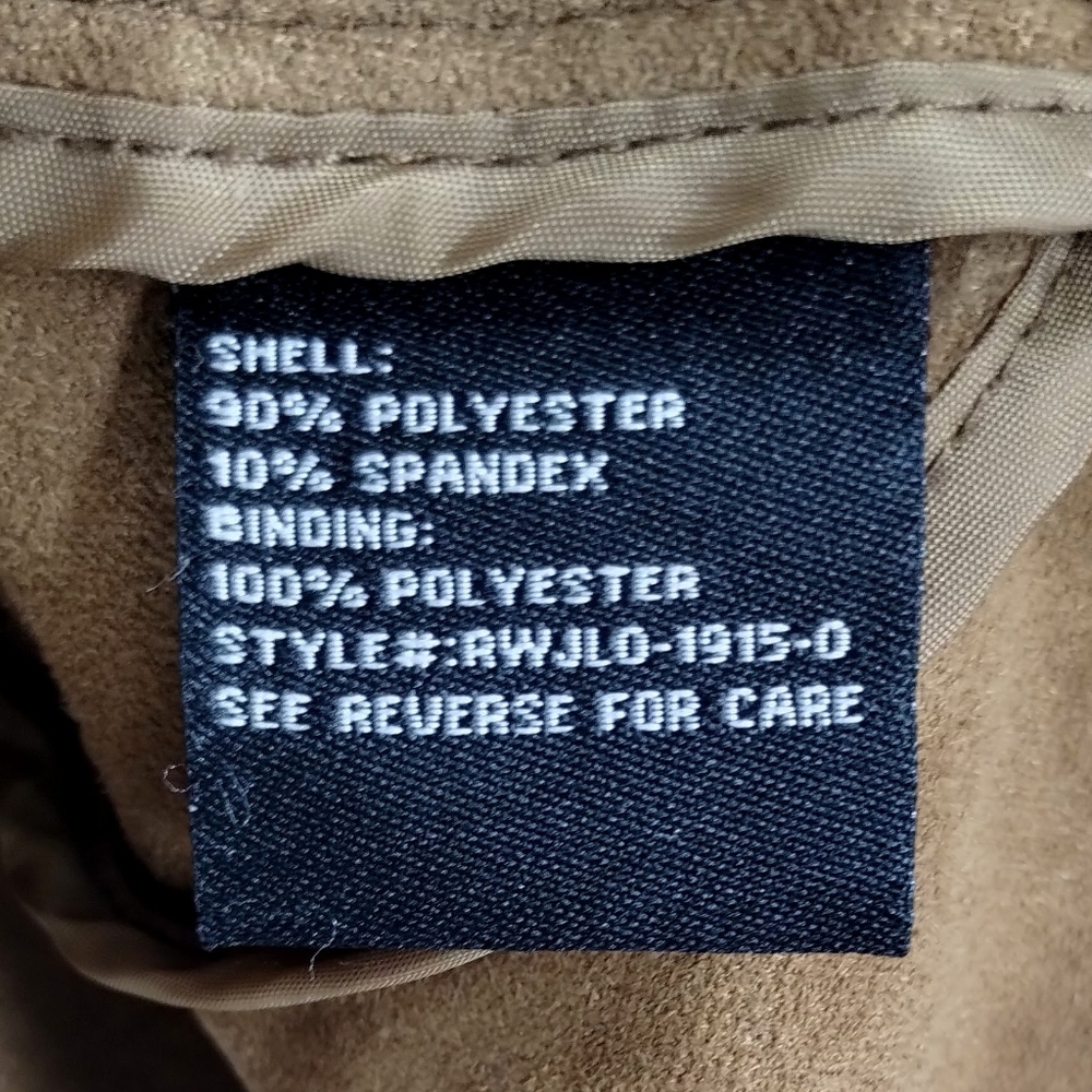 BNCI Vegan‎ Suede Moto Jacket Brown Crackle Zip Drape - Picture 7 of 10